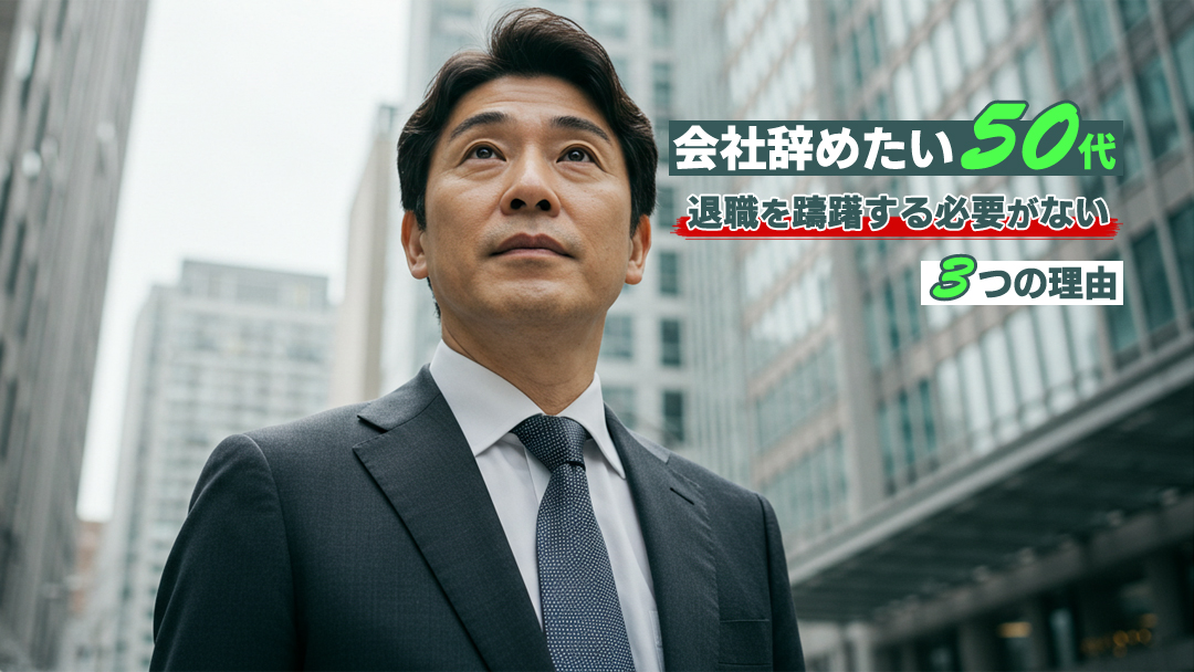 【会社辞めたい50代】退職を躊躇する必要がない3つの理由