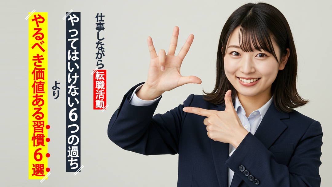 【仕事しながら転職活動】“やってはいけない6つの過ち”より“やるべき価値ある習慣6選”