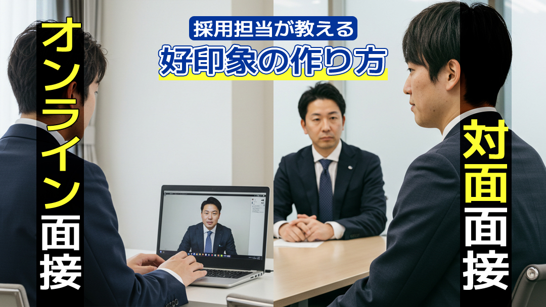 【採用担当が教える】オンライン・対面面接での好印象の作り方