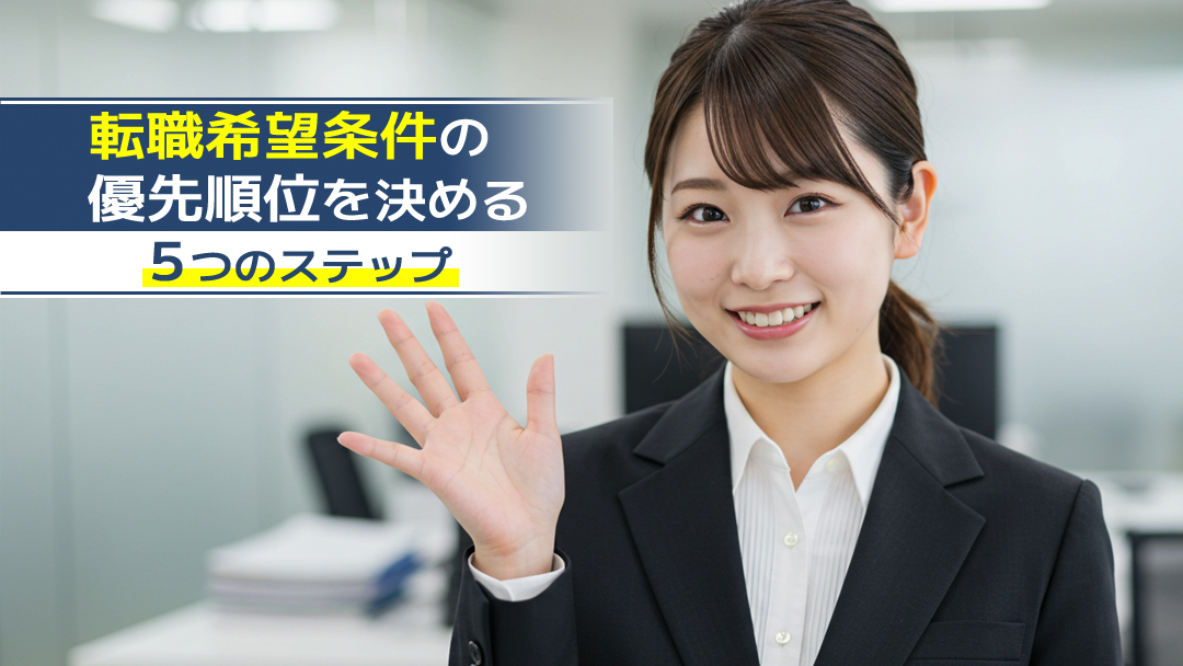 後悔しない転職！希望条件の優先順位を決める5つのステップ