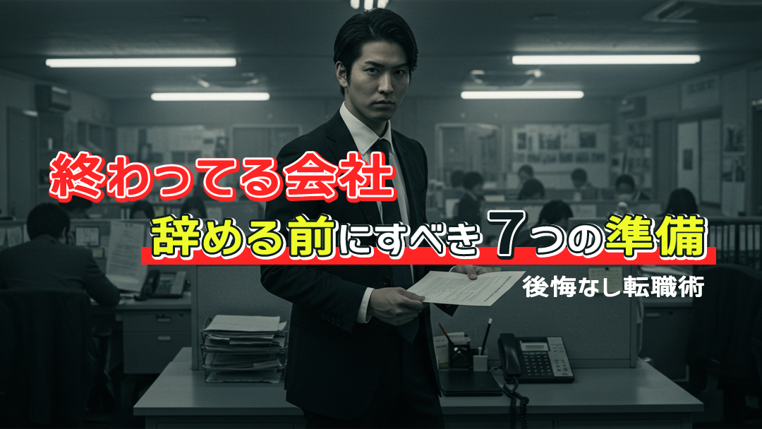 終わってる会社を辞める前にすべき7つの準備｜後悔なし転職術
