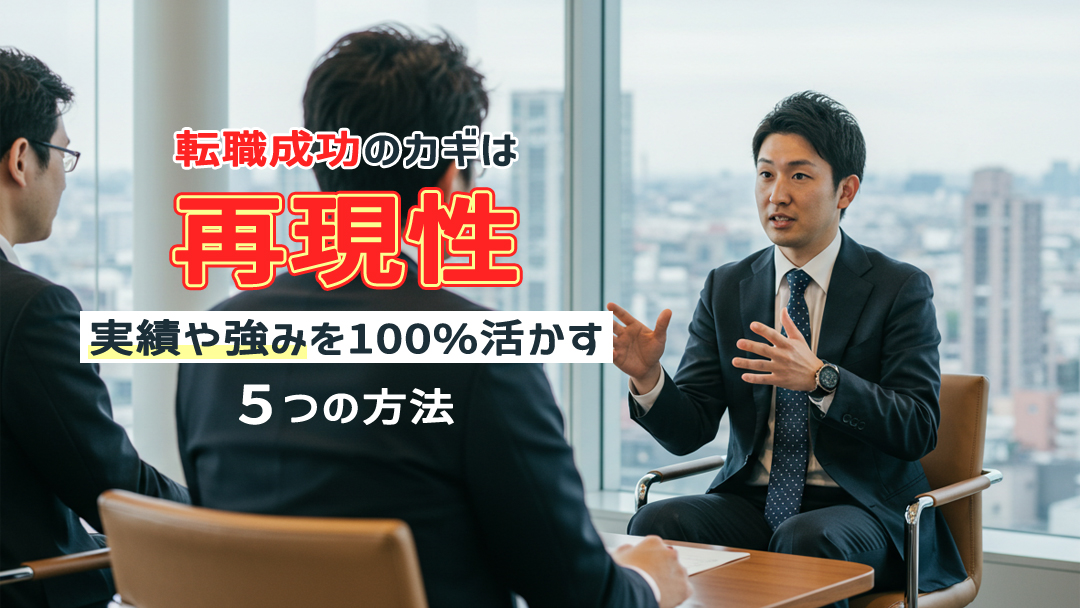 転職成功の鍵は再現性！実績や強みを100%活かす5つの方法
