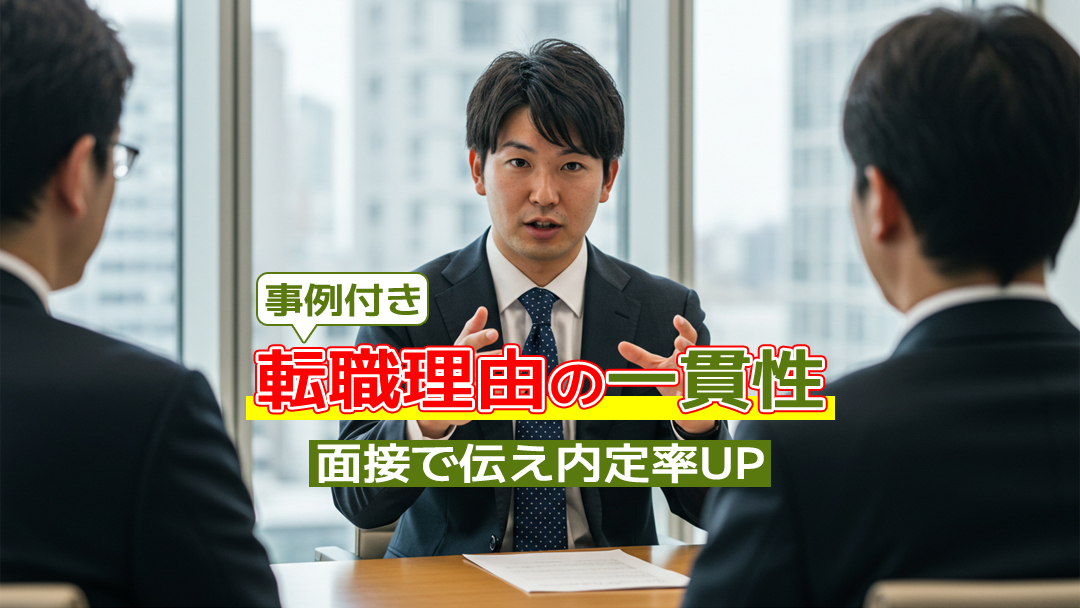 転職理由の一貫性を面接で伝え内定率UP【事例付き】