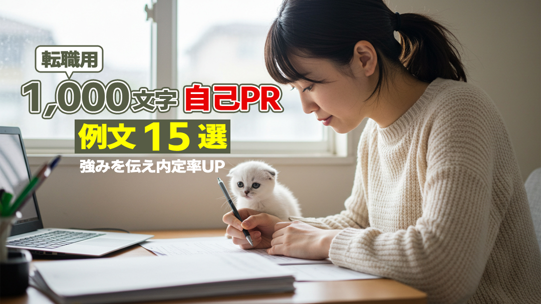 転職用1000文字自己PR例文15選｜強みを伝え内定率UP