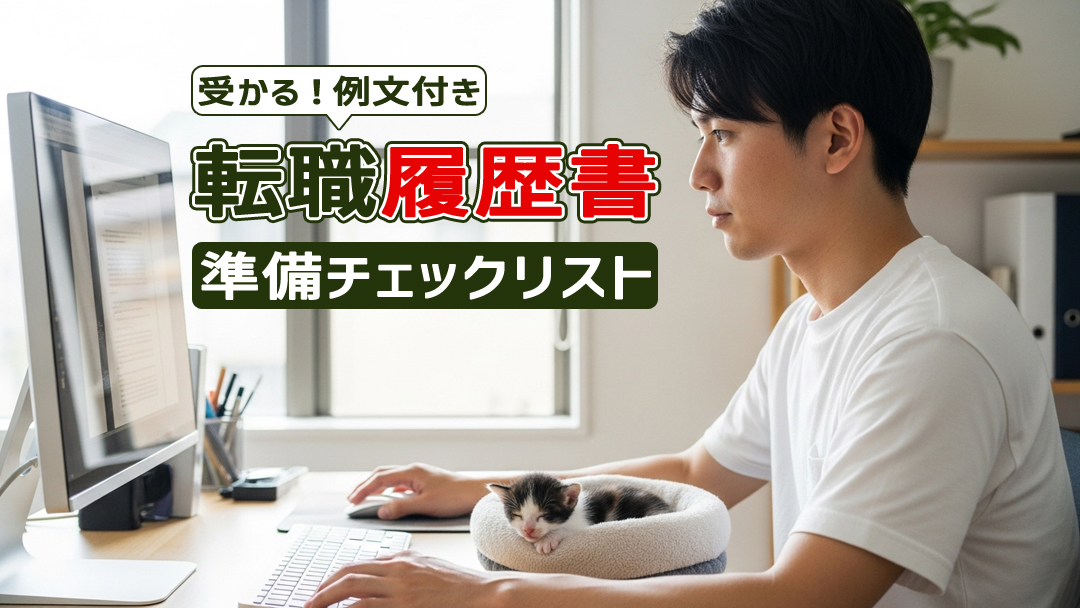 【例文付き】受かる転職履歴書の準備チェックリスト