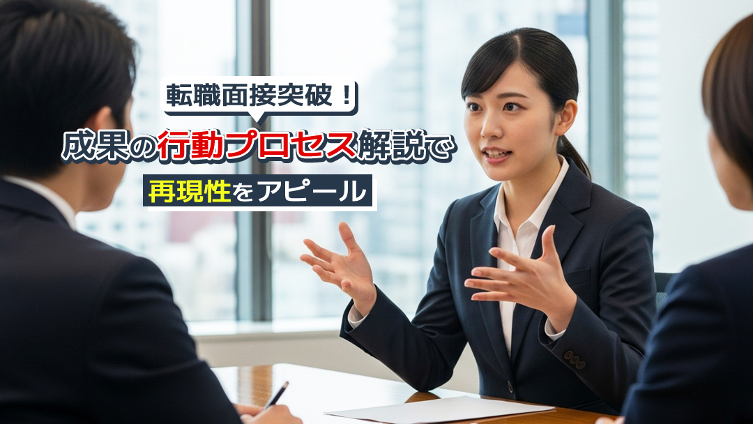 転職面接突破！成果の行動プロセス解説で再現性をアピール