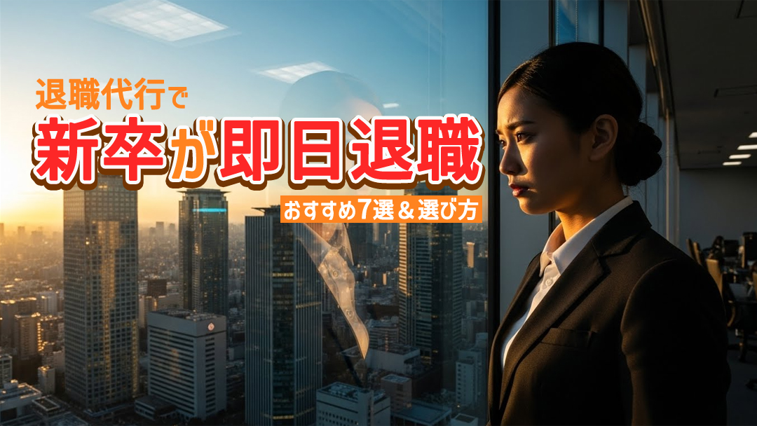退職代行で新卒が即日辞められるおすすめ7選＆選び方