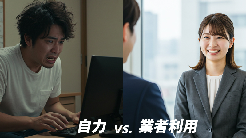 自力 vs. 退職代行＋エージェント～比較すれば答えは一瞬で出る