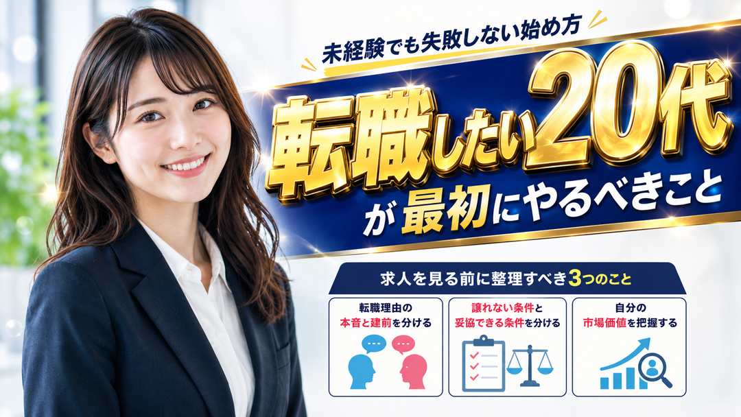 転職したい20代が最初にやるべきこと｜未経験でも失敗しない始め方