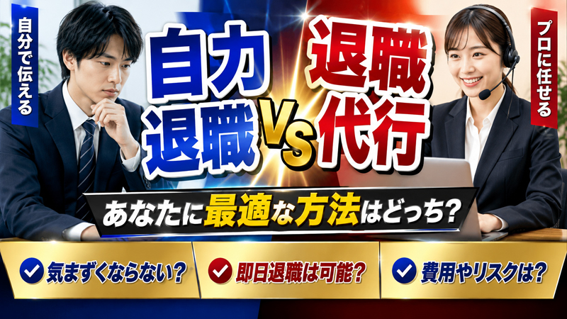 自力退職 vs 退職代行！あなたに最適な方法はどっち？